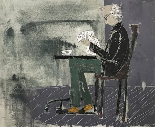 On slippers Tatiana Harizanova