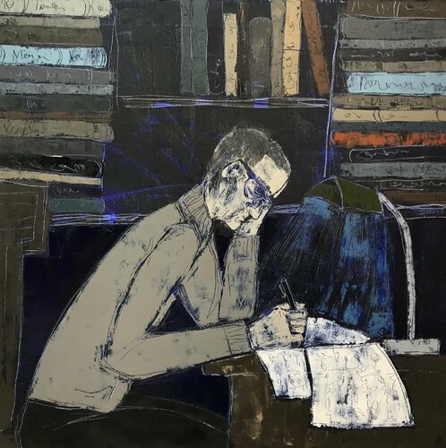 The man in the old house van Tatiana Harizanova, Schilderij te koop op Singulart