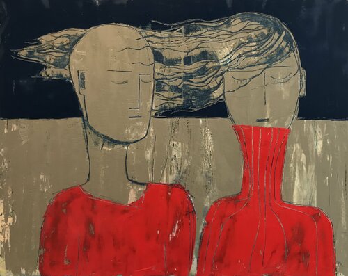 Do you hear my thoughts par Tatiana Harizanova, Peinture en vente sur Singulart