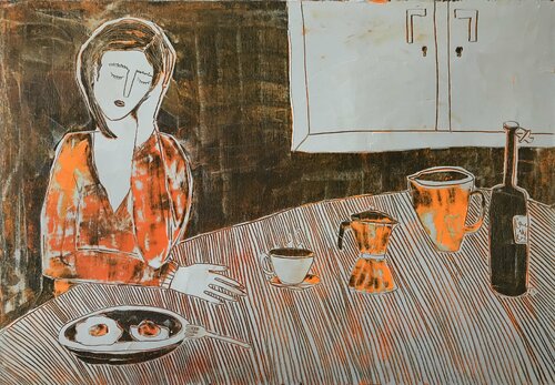 Breakfast by Tatiana Harizanova, Painting for Sale on Singulart