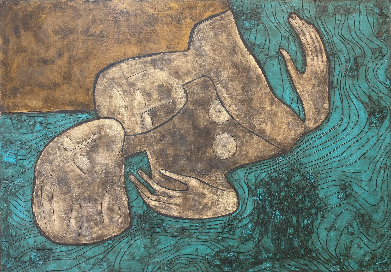 Next to me Next to you Tatiana Harizanova Originalgemälde zu verkaufen