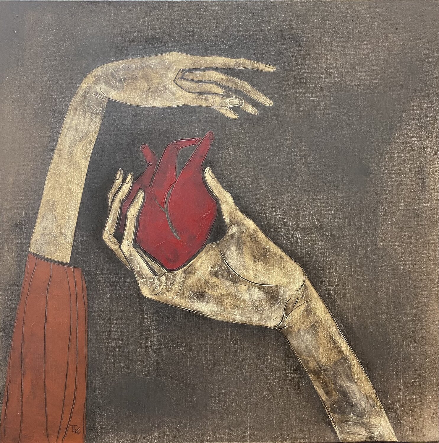 The dance of the heart Tatiana Harizanova Originalgemälde zu verkaufen