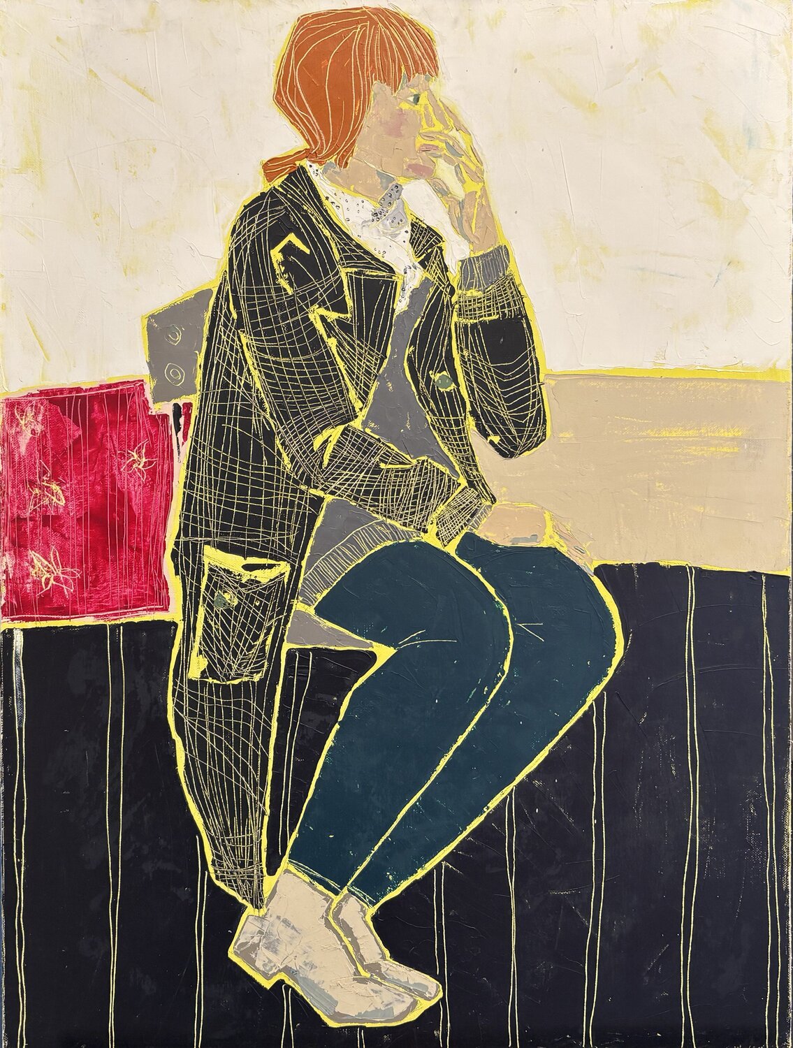 The lady with red hair Tatiana Harizanova Originalgemälde zu verkaufen
