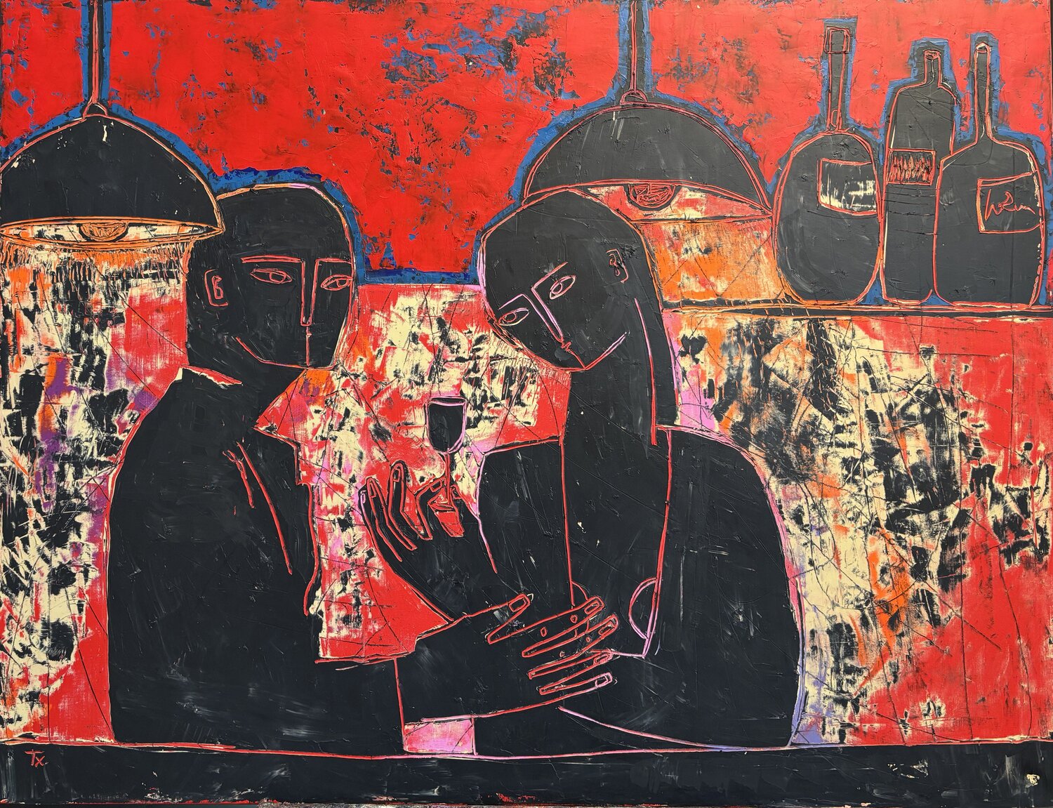 Wine Tatiana Harizanova Original painting for sale