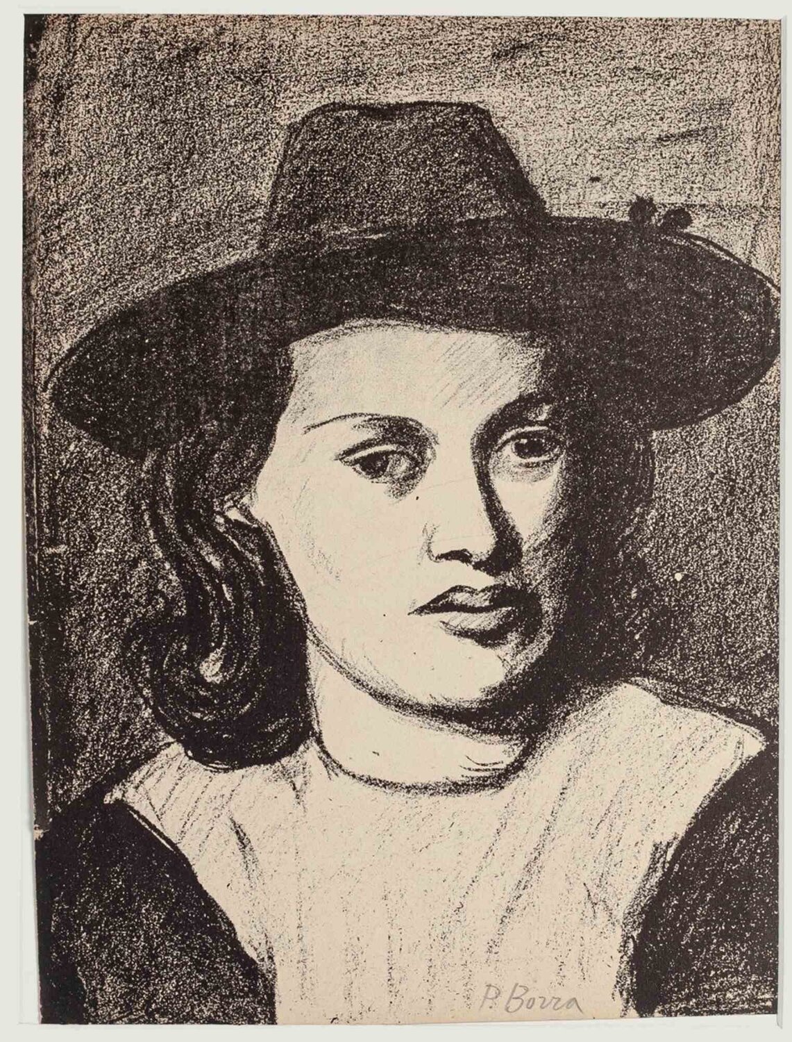 Portrait with Hat Pompeo Borra