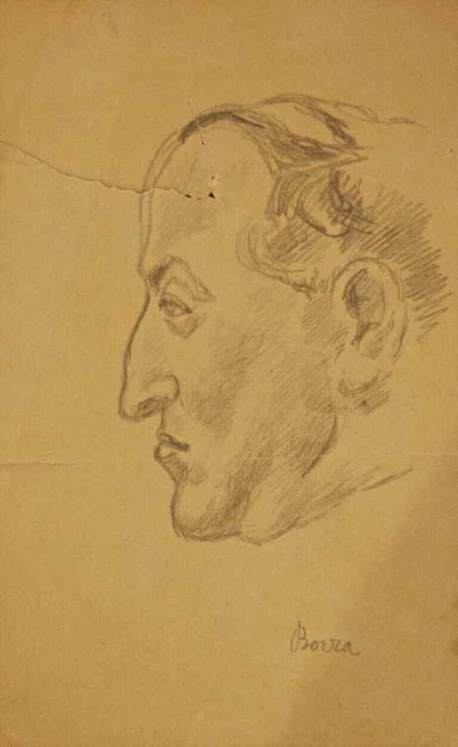 Portrait-Profile Pompeo Borra Work on Paper for sale