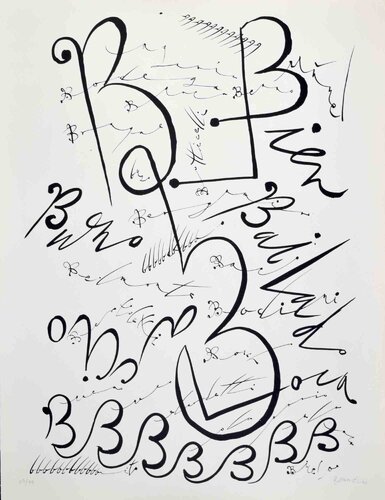 Letter B von Rafael Alberti, Druck kaufen auf Singulart