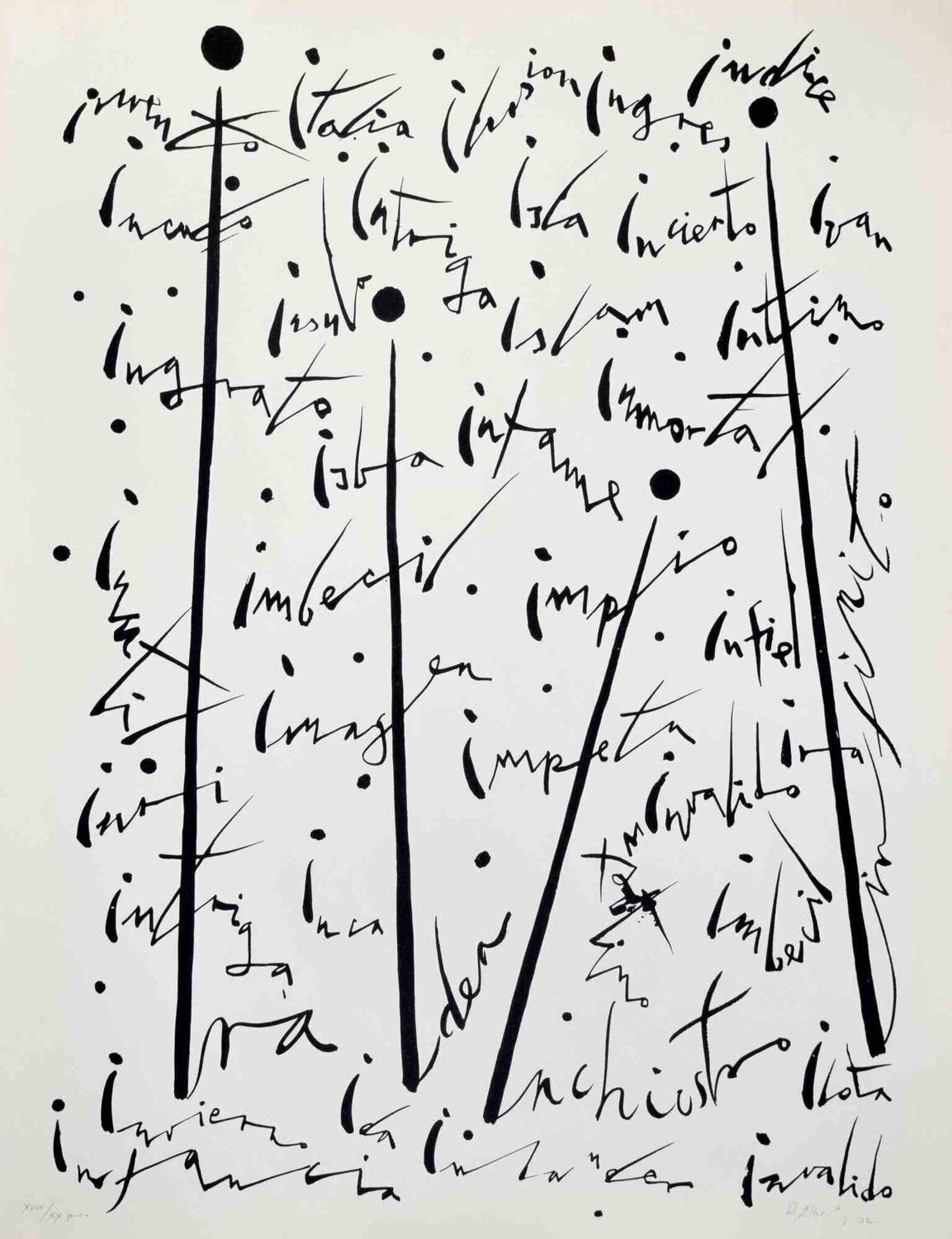 Letter I Rafael Alberti Print for sale