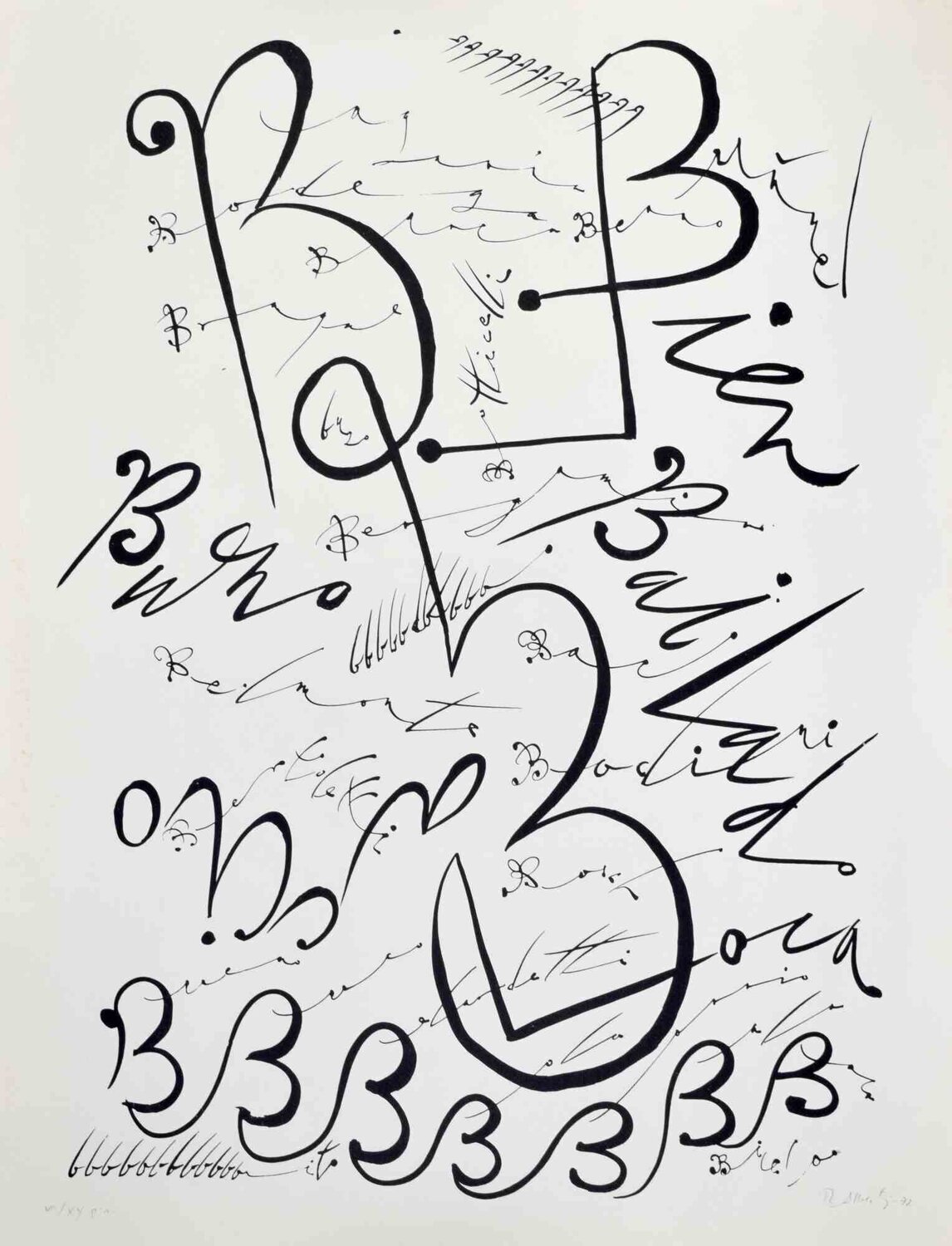Letter B Rafael Alberti Print for sale
