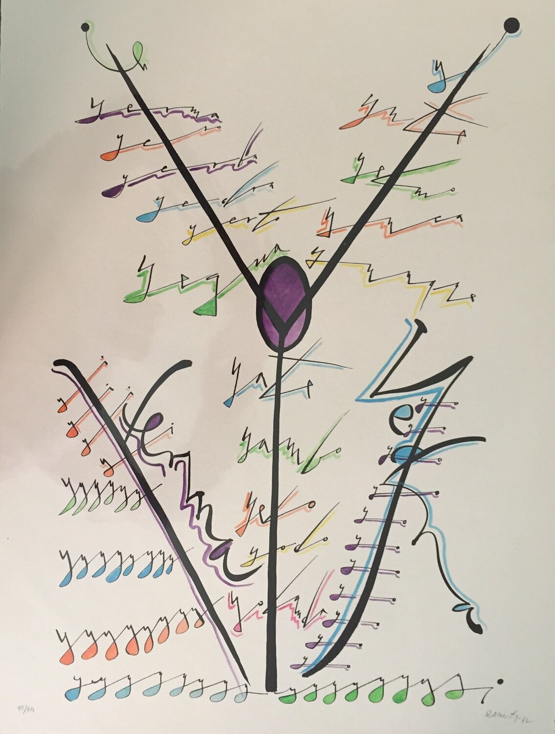 Letter Y Rafael Alberti Print for sale