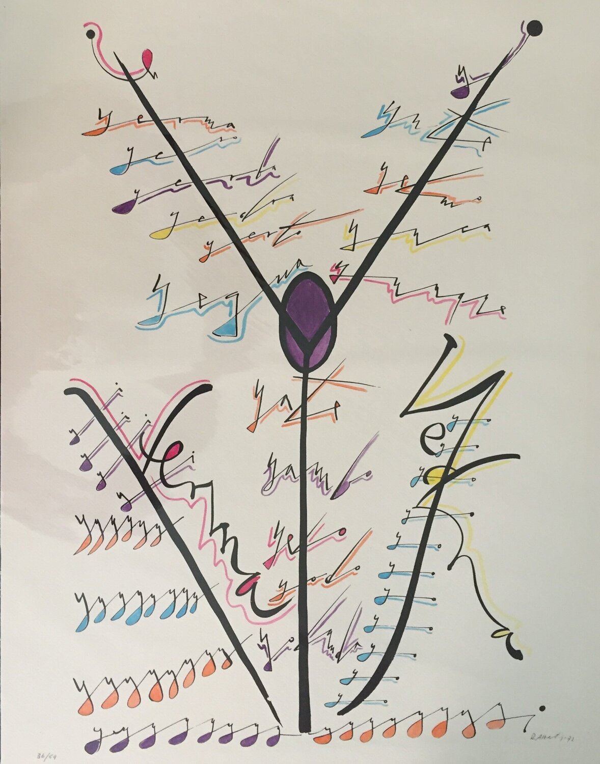 Letter Y Rafael Alberti Afdruk te koop