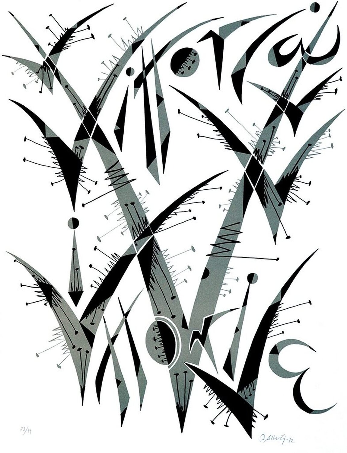 Letter V Rafael Alberti Print for sale