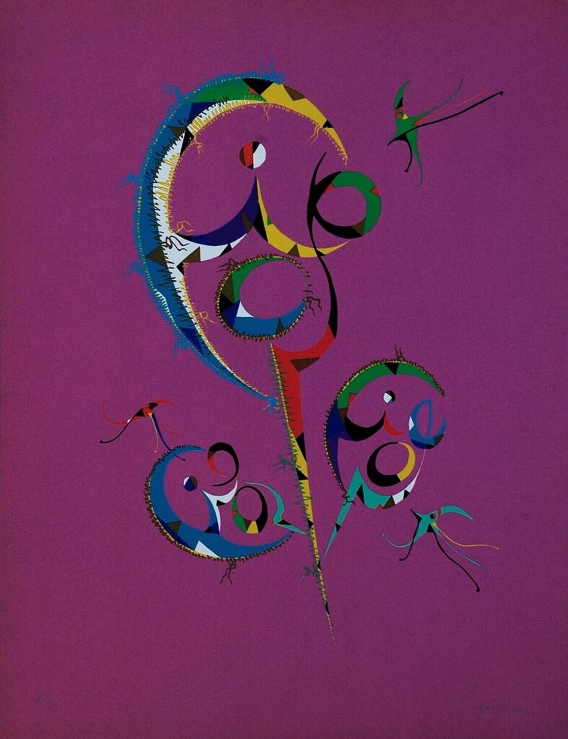 Letter F Rafael Alberti Print for sale