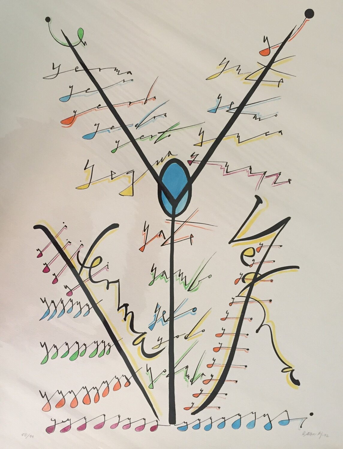Letter Y Rafael Alberti Print for sale