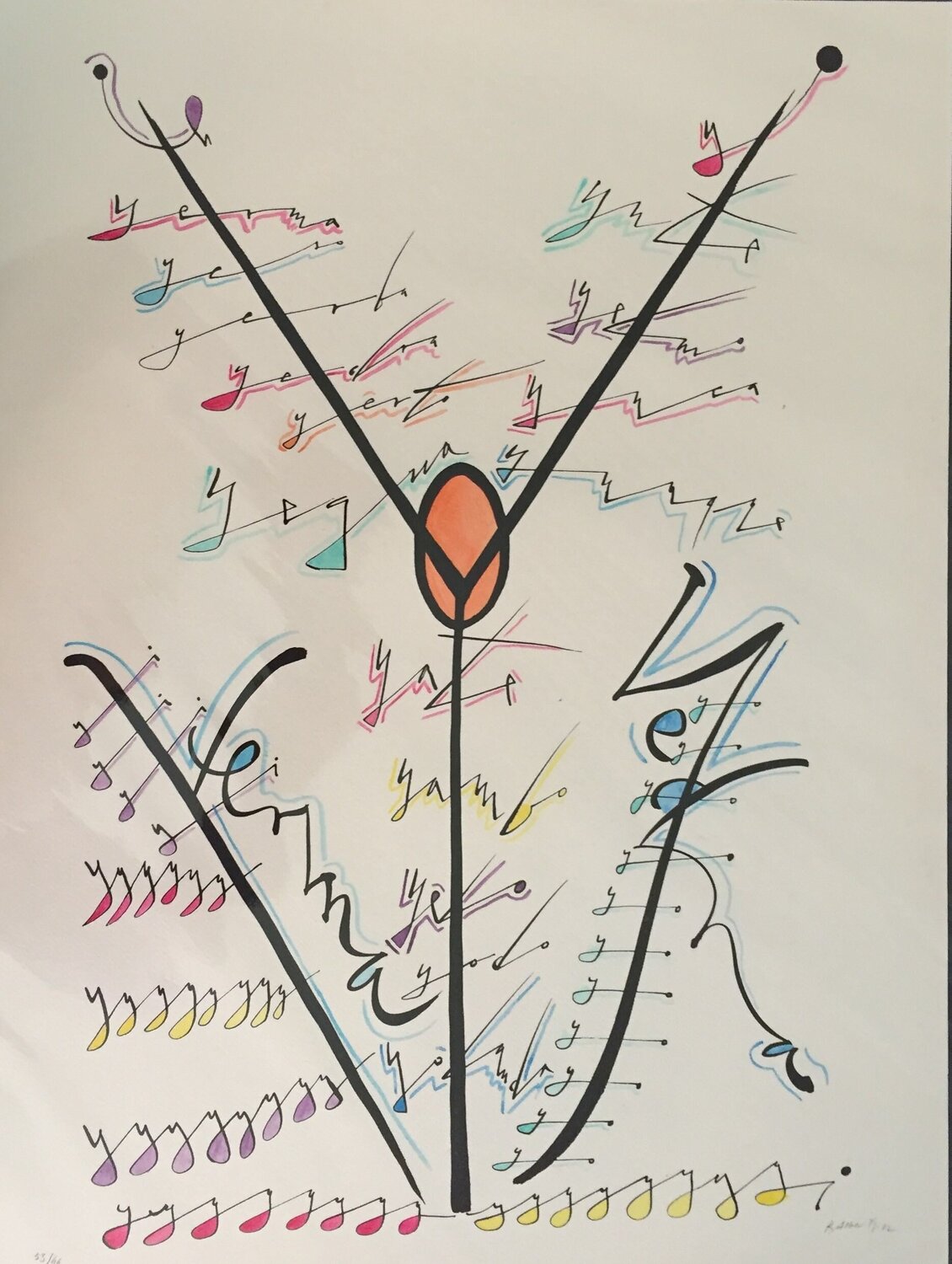 Letter Y Rafael Alberti Print for sale