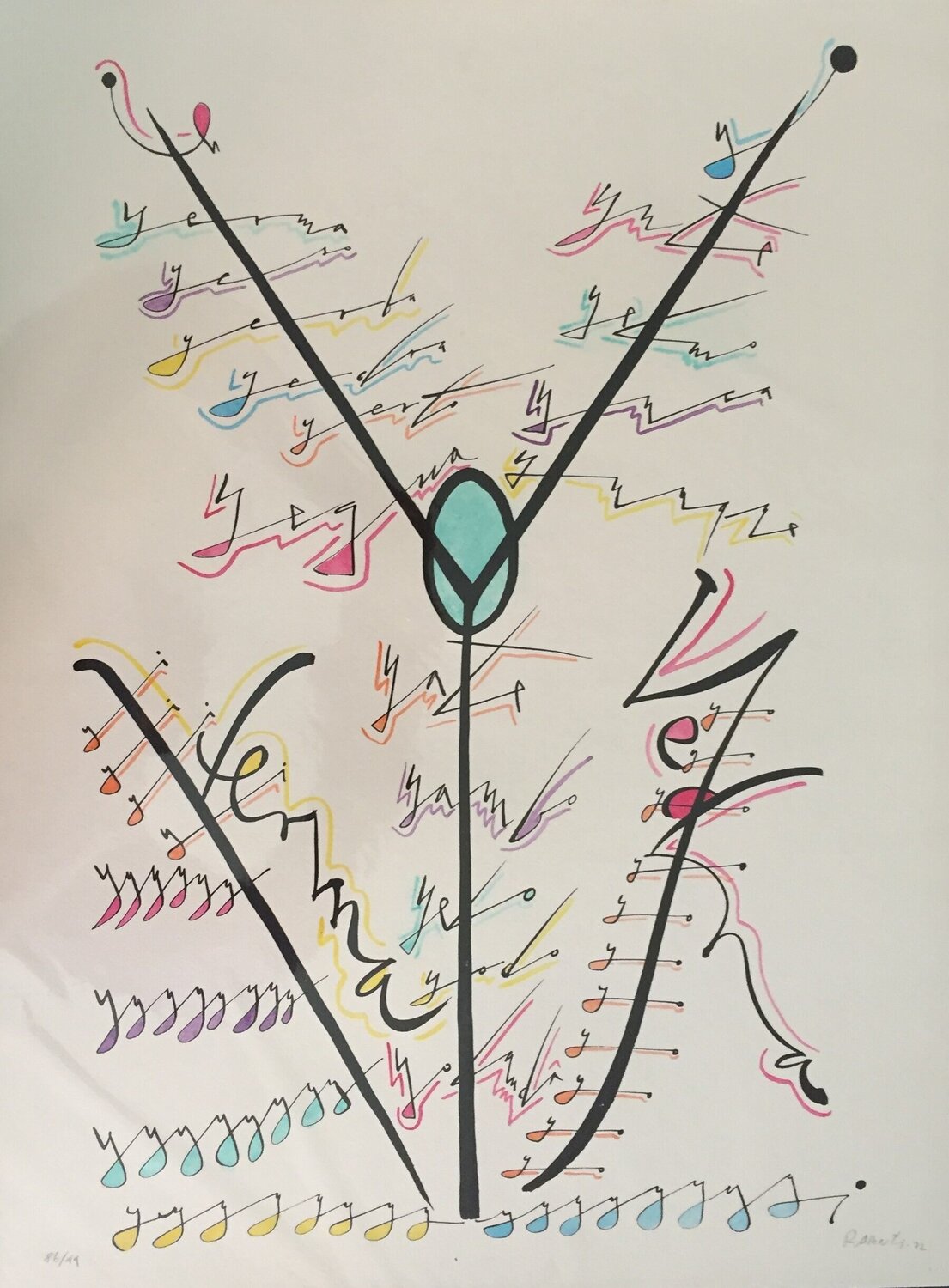 Letter Y Rafael Alberti Print for sale