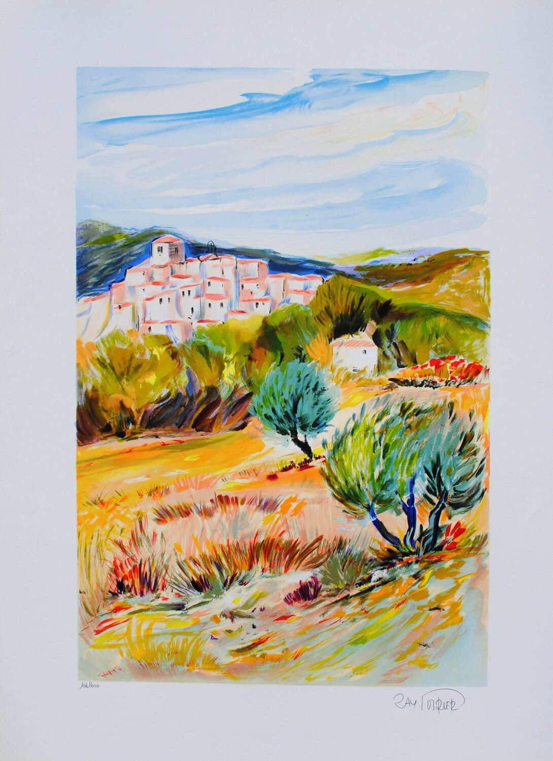 Village provençal perché Ray Poirier Print for sale