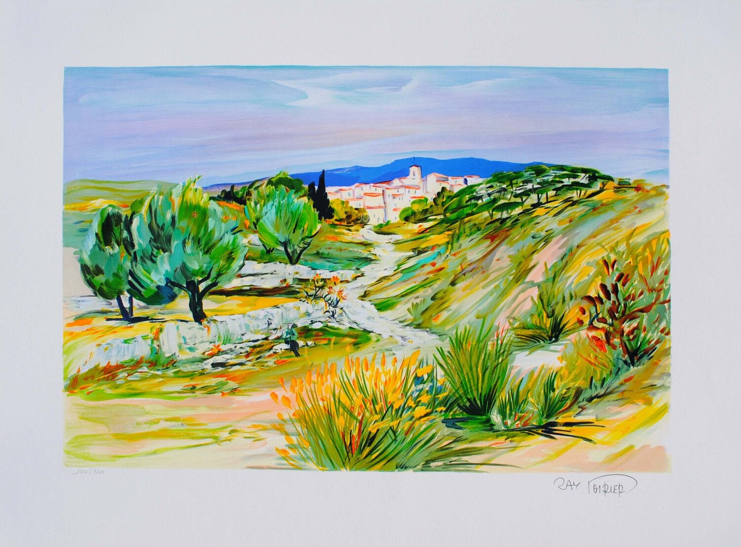 Petit chemin provençal Ray Poirier Print for sale