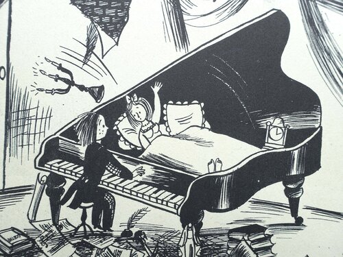 Le pianiste van Raymond Peynet, Afdruk te koop op Singulart