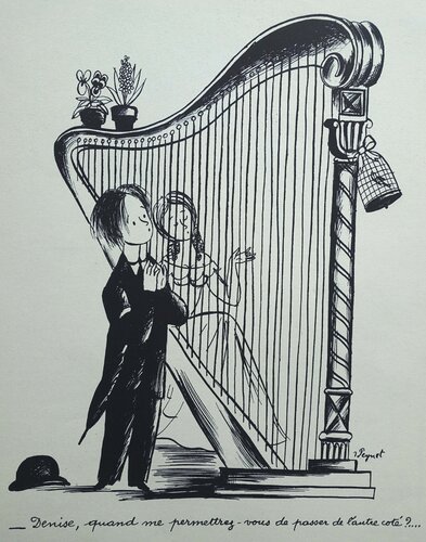 La harpe by Raymond Peynet, Print for Sale on Singulart