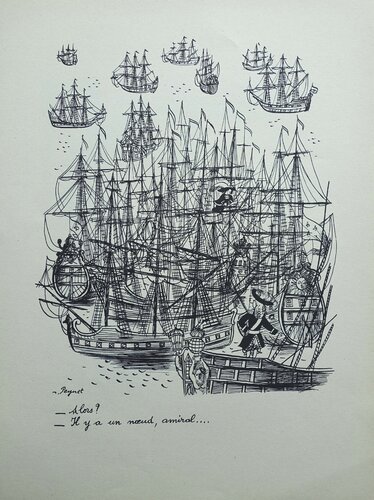 L'amiral et le Noeud de Raymond Peynet, Impresión a la venta en Singulart