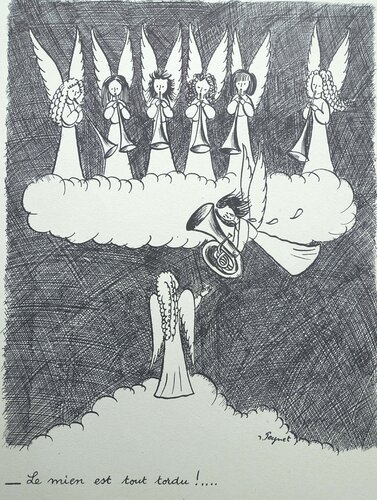 Les anges musiciens von Raymond Peynet, Druck kaufen auf Singulart