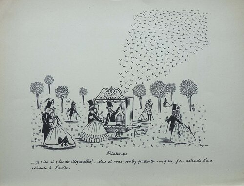 Location d'oiseaux de Raymond Peynet, Impresión a la venta en Singulart
