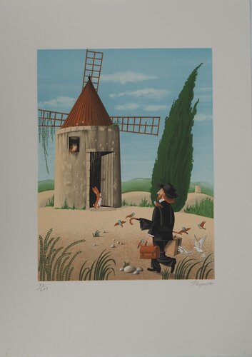 Le moulin par Raymond Peynet, Édition en vente sur Singulart