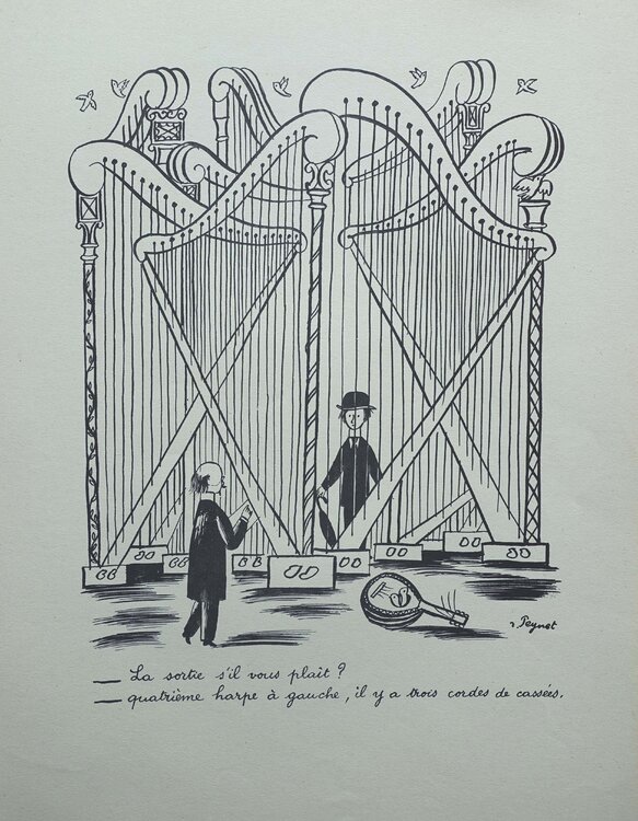Le portail et les harpes Raymond Peynet