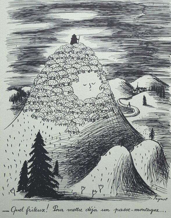 La montagne frileuse Raymond Peynet