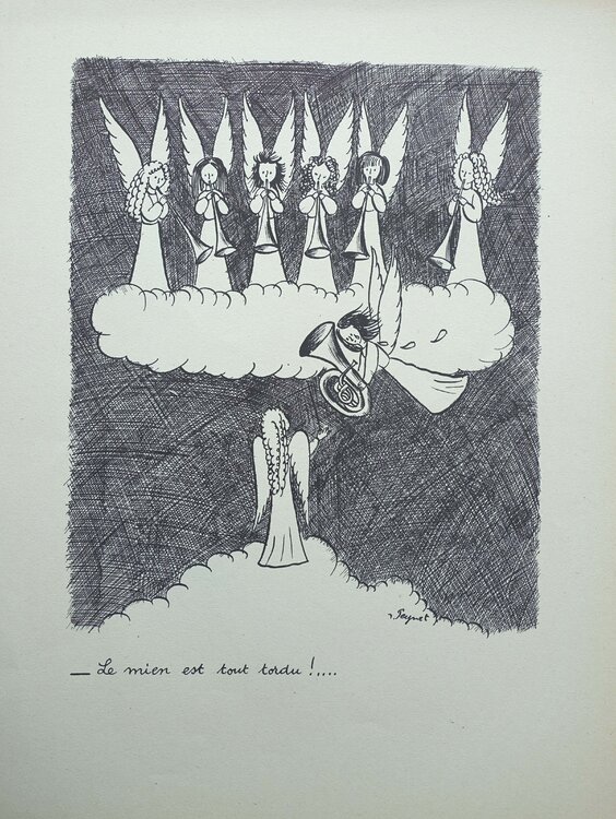 Les anges musiciens Raymond Peynet