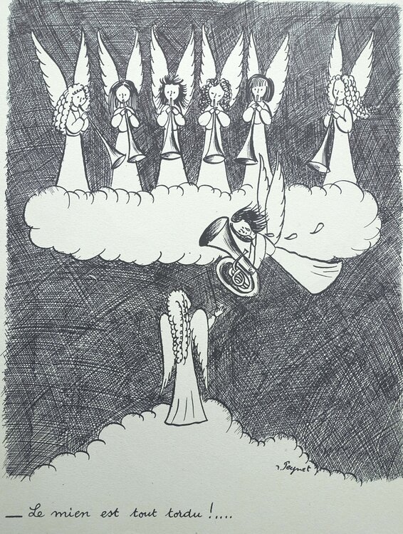 Les anges musiciens Raymond Peynet