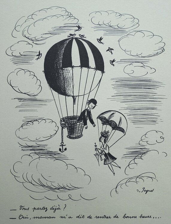 La Mongolfière Raymond Peynet