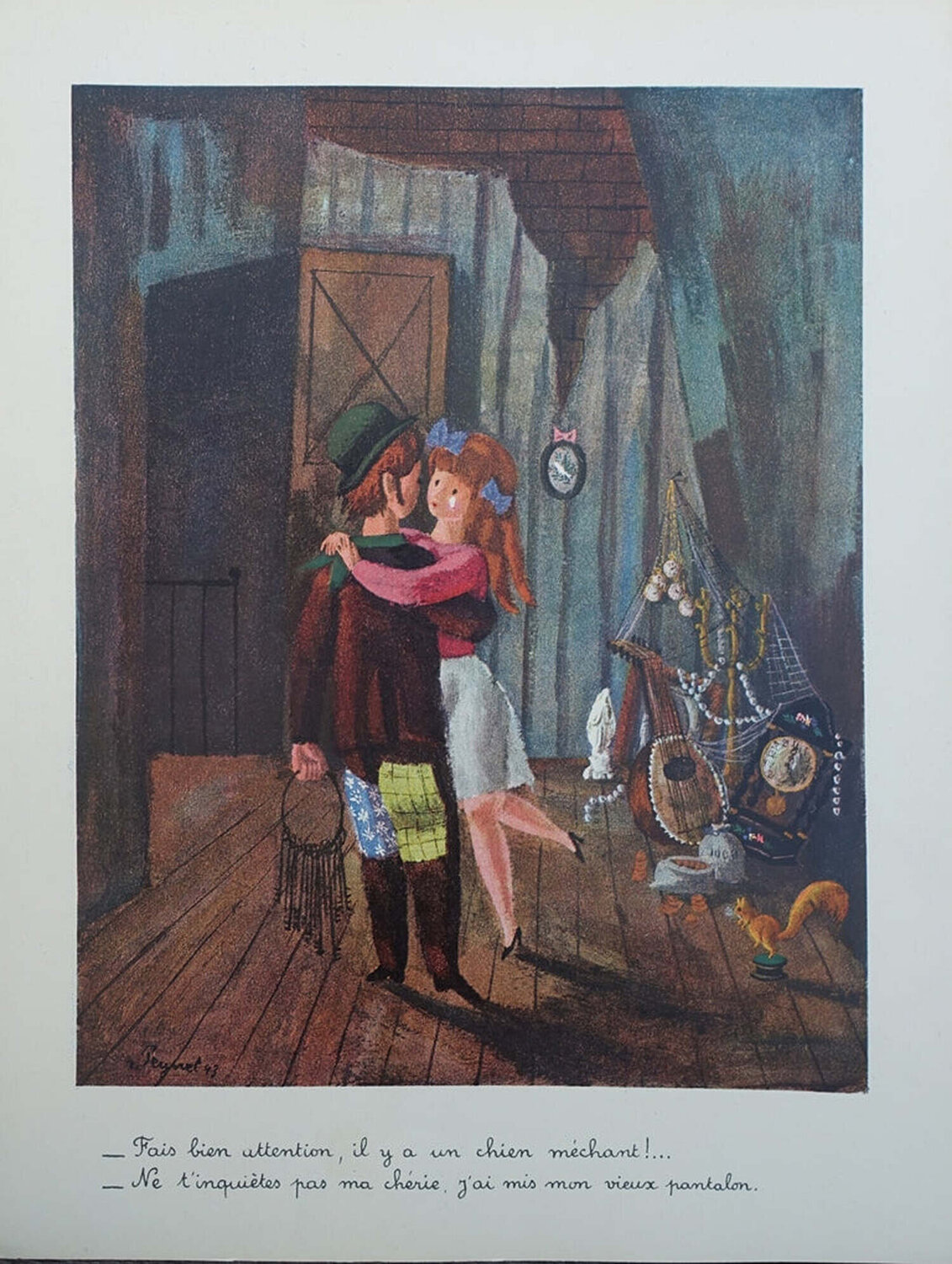 Le chien méchant Raymond Peynet Afdruk te koop