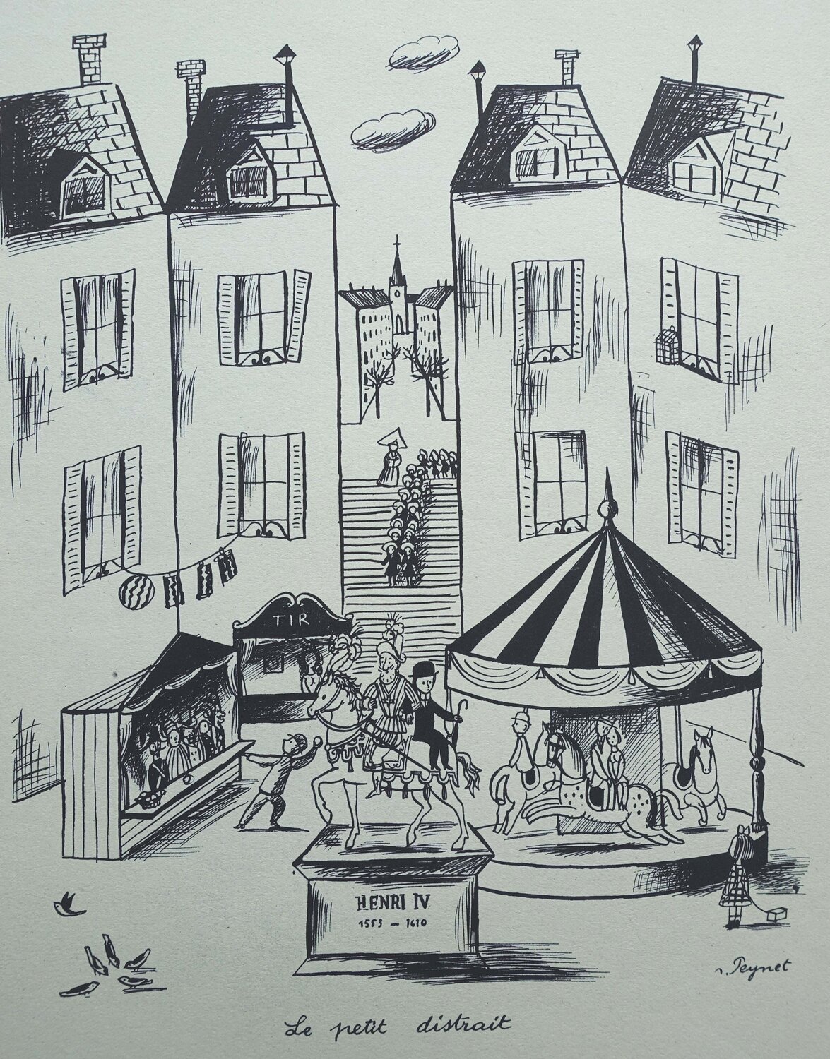 Le petit distrait Raymond Peynet Stampa in vendita