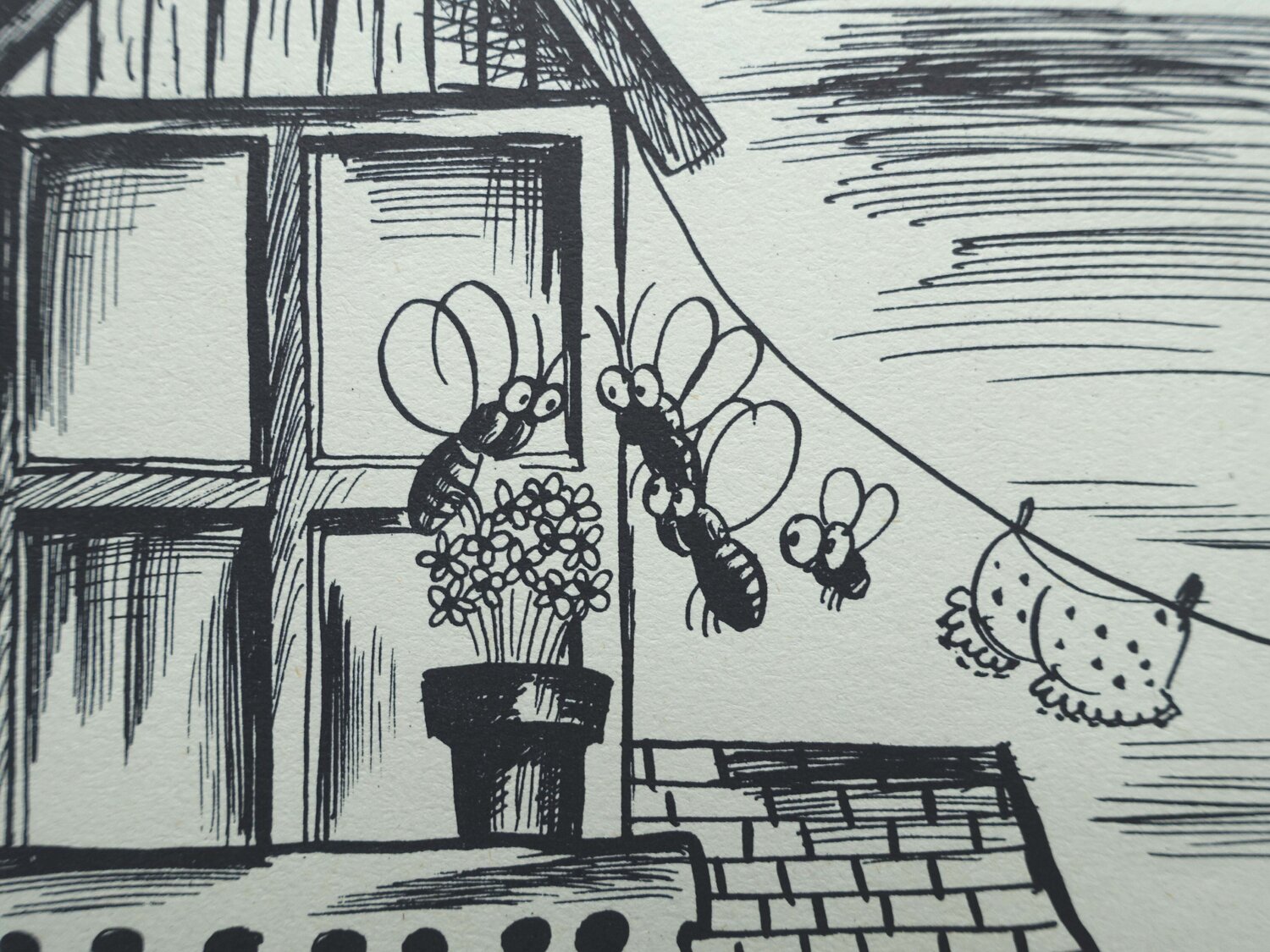 Les abeilles Raymond Peynet Afdruk te koop