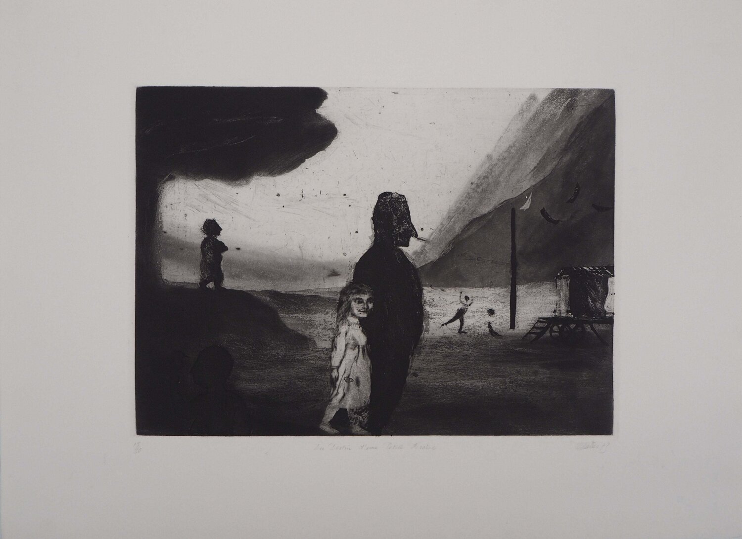 Du destin d'une petite foraine, Gravure originale signée Richard Davies Print for sale