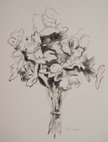 Le bouquet de fleurs blanches by Robert Lotiron, Print for Sale on Singulart