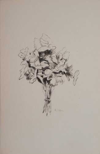 Le bouquet de fleurs blanches van Robert Lotiron, Afdruk te koop op Singulart