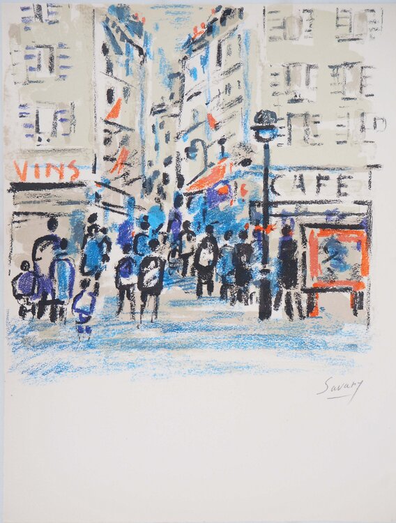 Rue animée dans le Marais Robert Savary