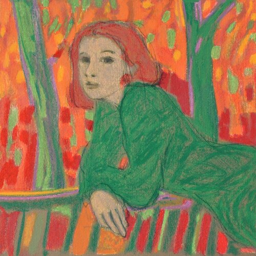 Femme rousse en robe verte by Robert Stenne, Print for Sale on Singulart