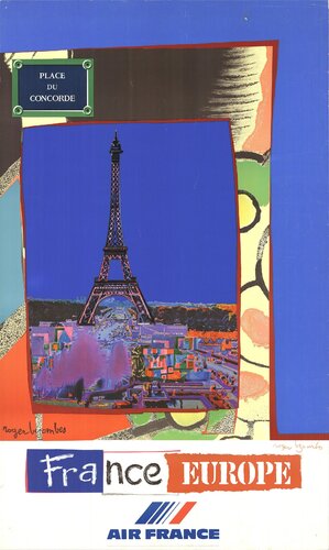 Place du Concorde Air France by Roger Bezombes, 인쇄 for Sale on Singulart