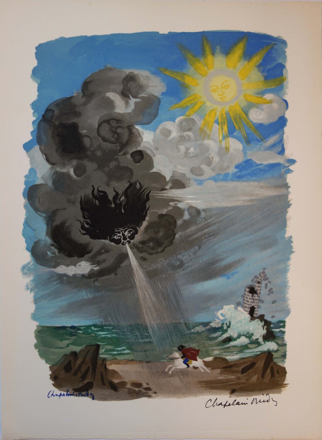Tempête et Soleil, Gravure signée Roger Chapelain-Midy Print for sale
