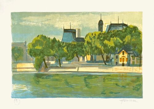 Paris - Quai des Célestins von Roger Forissier, Druck kaufen auf Singulart