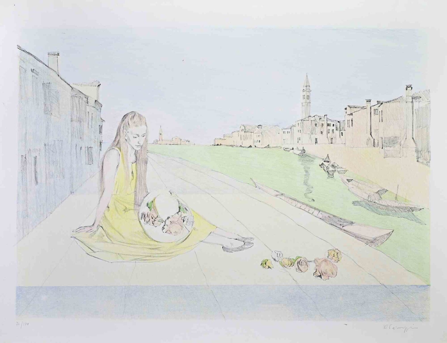 A Girl in Venice Romano Parmeggiani