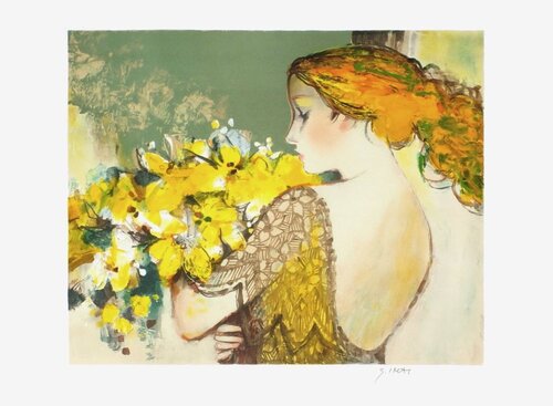 Le bouquet jaune von Sachiko Imai, Druck kaufen auf Singulart