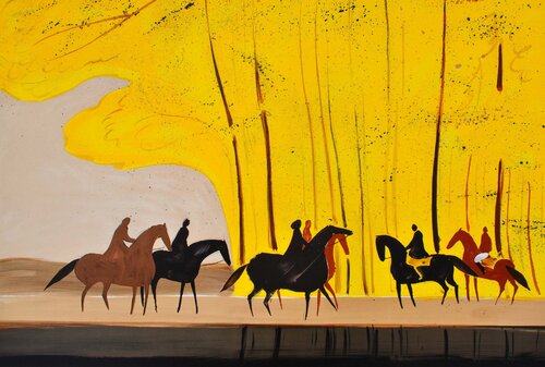 Cavaliers en automne by Serge Lassus, Print for Sale on Singulart