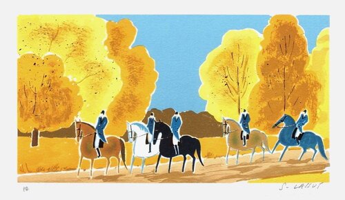 Chevaux et cavaliers 08 by Serge Lassus, 인쇄 for Sale on Singulart