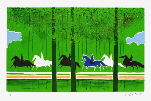 Chevaux et cavaliers 12 by Serge Lassus, 인쇄 for Sale on Singulart