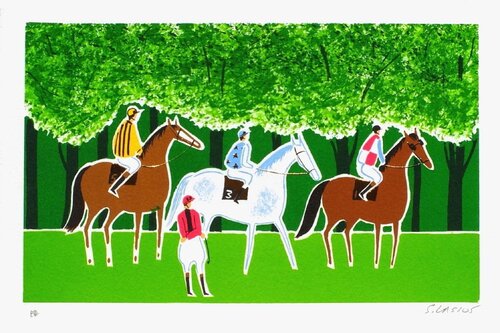 Chevaux et cavaliers 18 by Serge Lassus, 인쇄 for Sale on Singulart